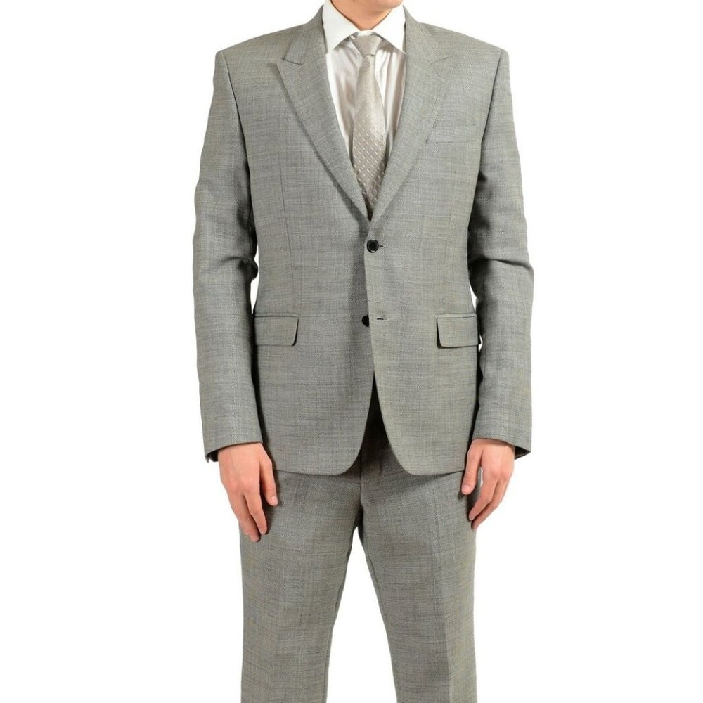 Versace Collection Men's 100% Wool Gray Suit